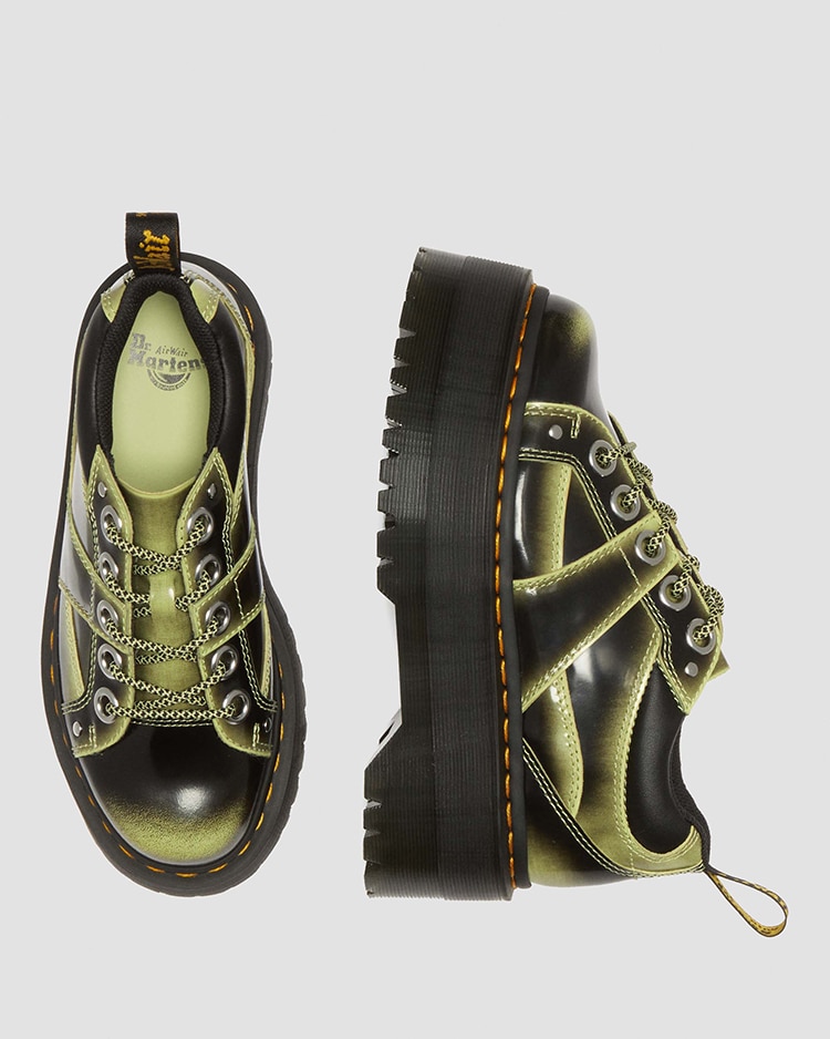 Dr.Martens QUAD MAX 5 ホール シューズ LIMEGREEN一度だけ履きました