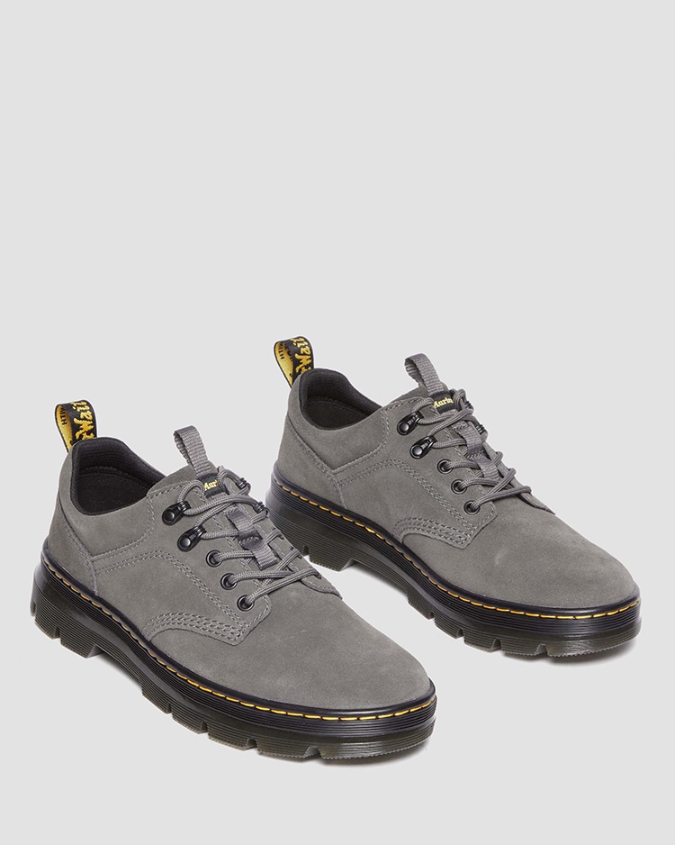 Dr. Martens REEDER スエード 5 タイ シューズ GUNMETAL ディティール画像4