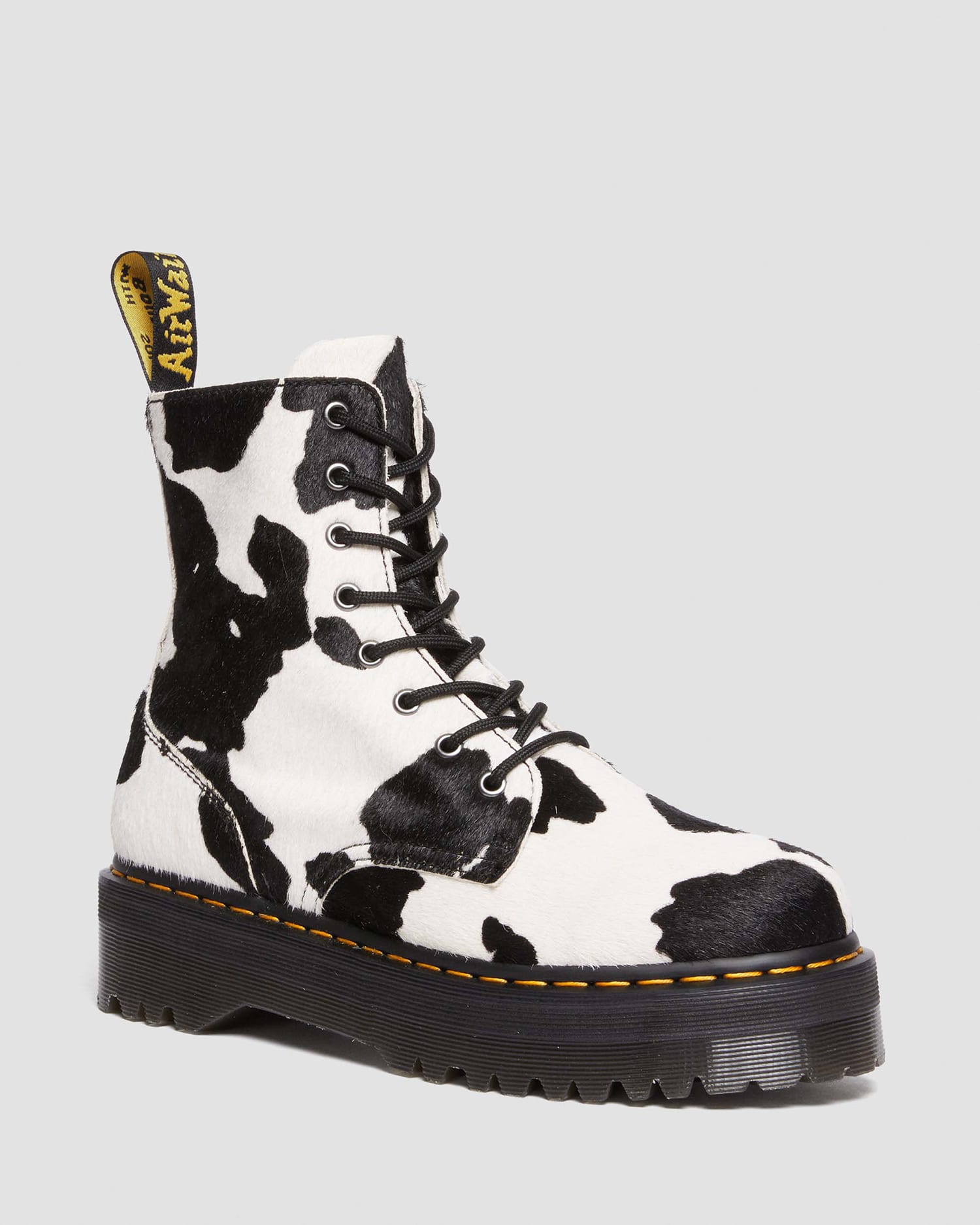 cg10. Dr.martens 8ホール ブーツ 総柄 黒×白 24cm - ブーツ