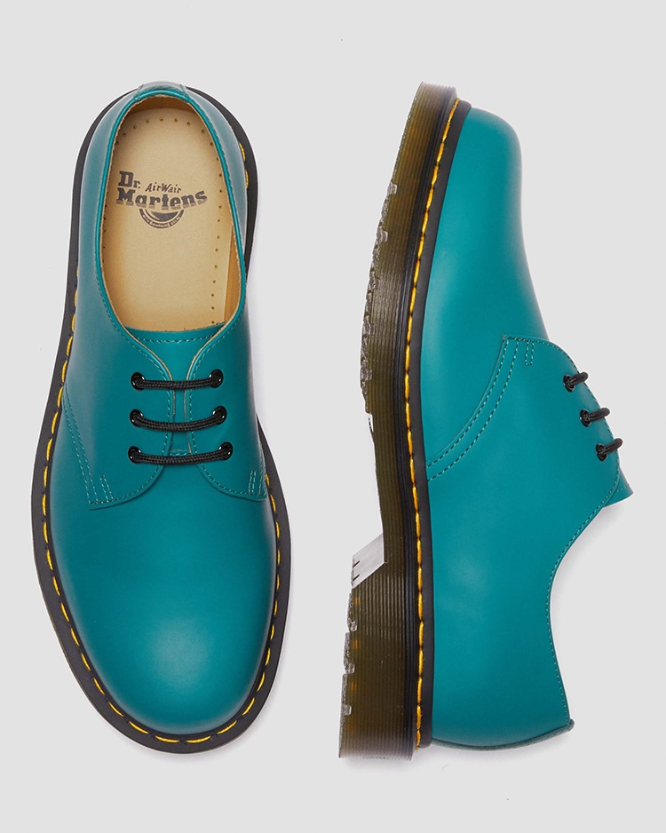 UK10 Dr.Martens 3ホール Skechers コラボ グリーン-