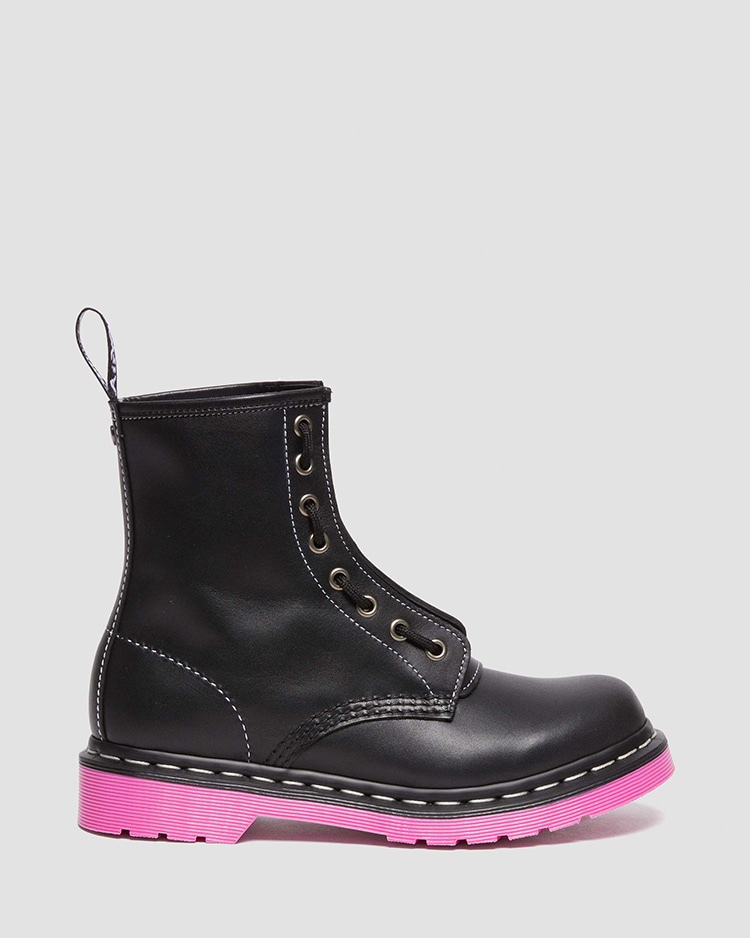 dr martens ブーツ black pink-