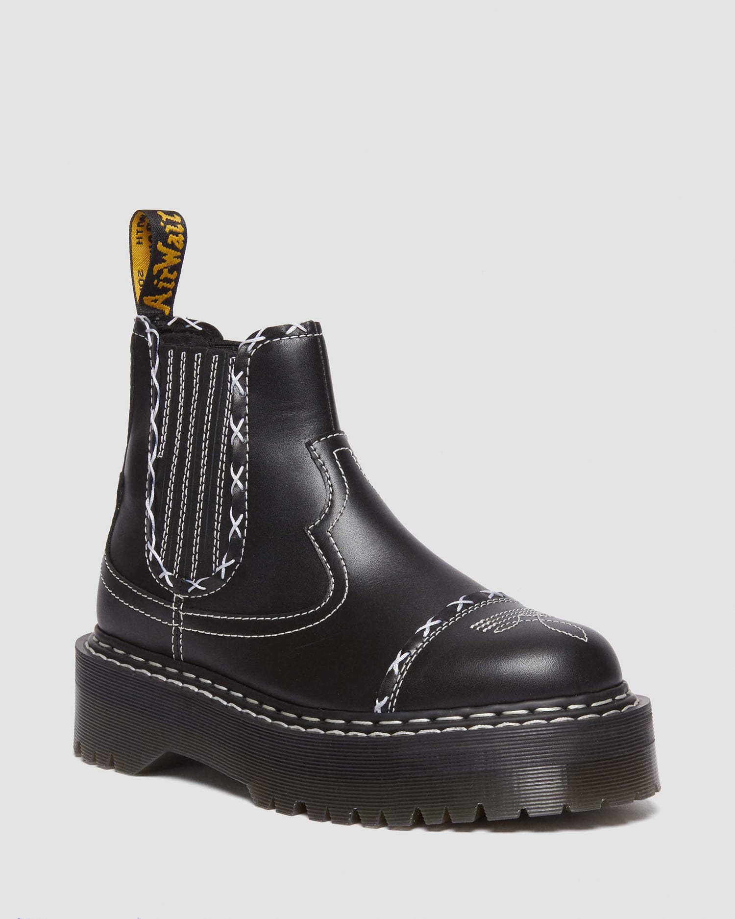 Dr. Martens ブラック 2976 Gothic Americana Quad チェルシーブーツ