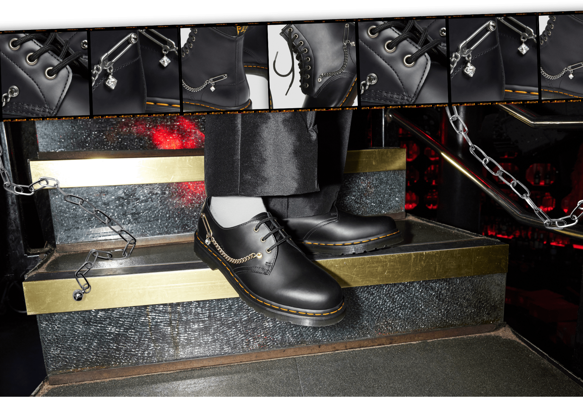 Dr.martens×スワロフスキー ブーツ-