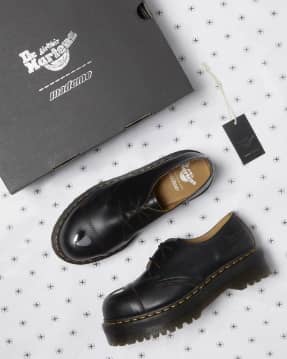 1461 QUAD MADEME BLACK VINTAGE SMOOTH LEATHER