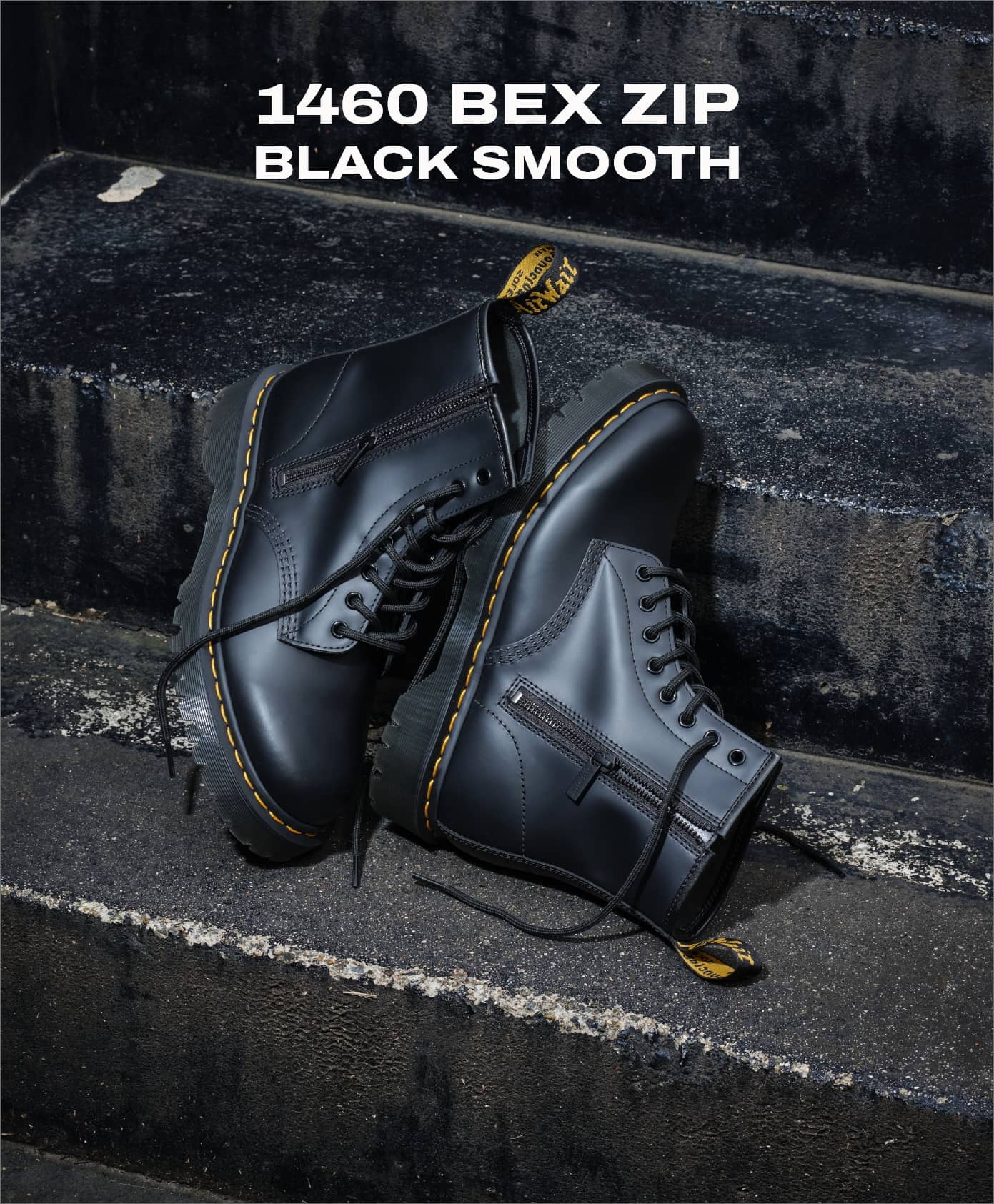 靴 Dr.Martens Dr. Martens Zebzag Leather Casual 4-Eye Lace-Up Premium