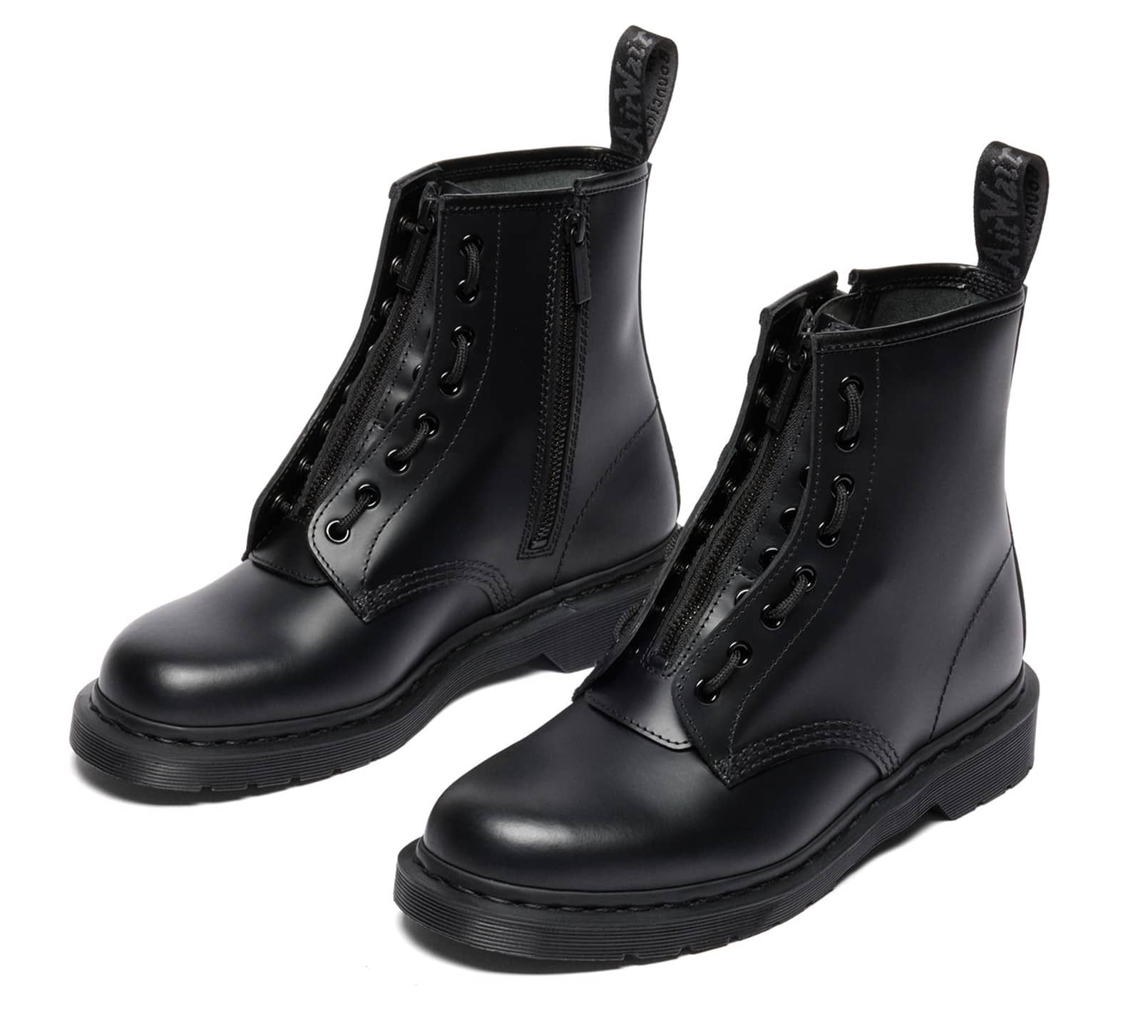 1460 ZIP MONO BLACK SMOOTH