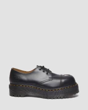 1461 QUAD MADEME BLACK VINTAGE SMOOTH LEATHER