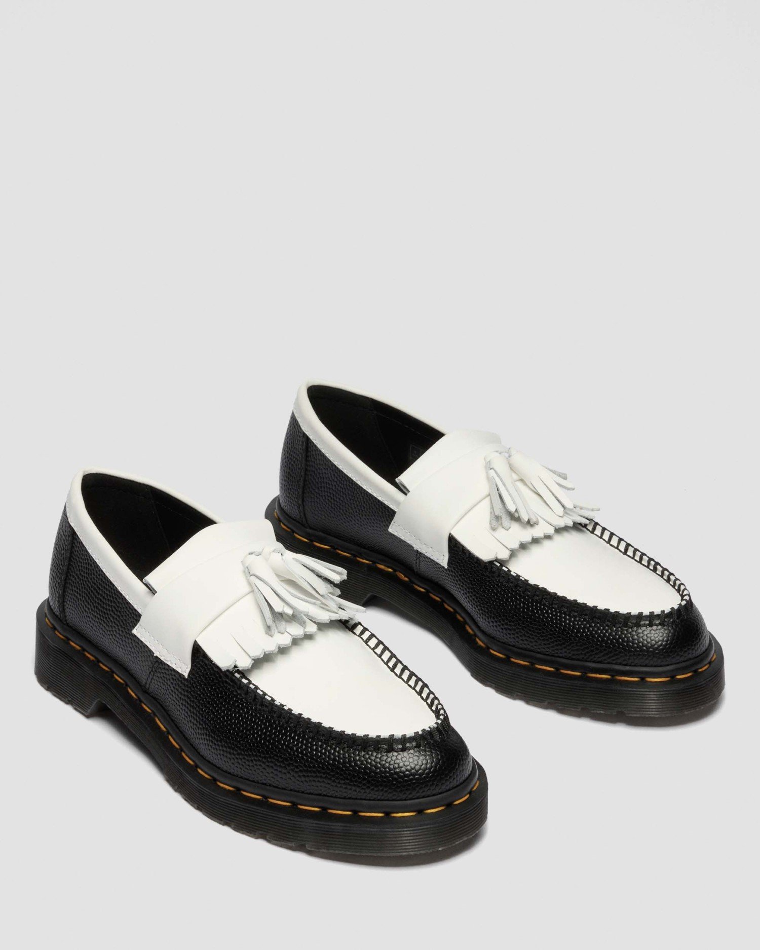 ADRIAN ブラックホワイト ローファー シューズ image number 3