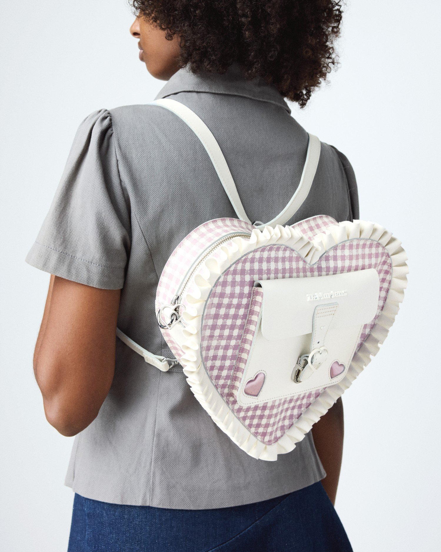 ハート バックパック(WHITE+DUSTY ROSE, FREE) image number 2
