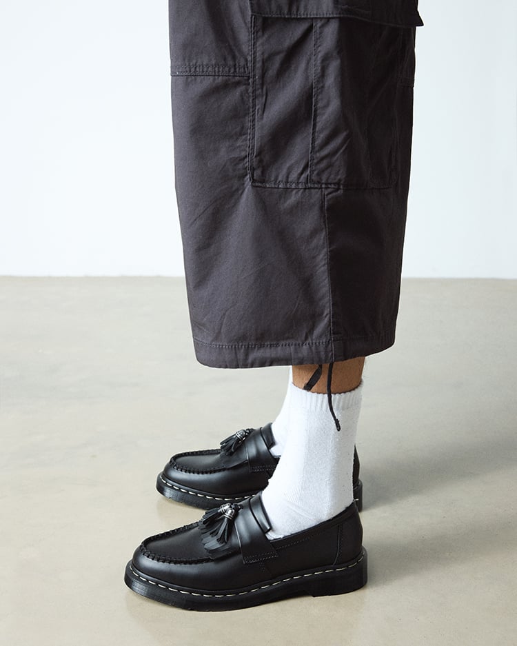 【日本限定】ADRIAN グレーステッチ ハードウェア タッセル ローファー image number 1