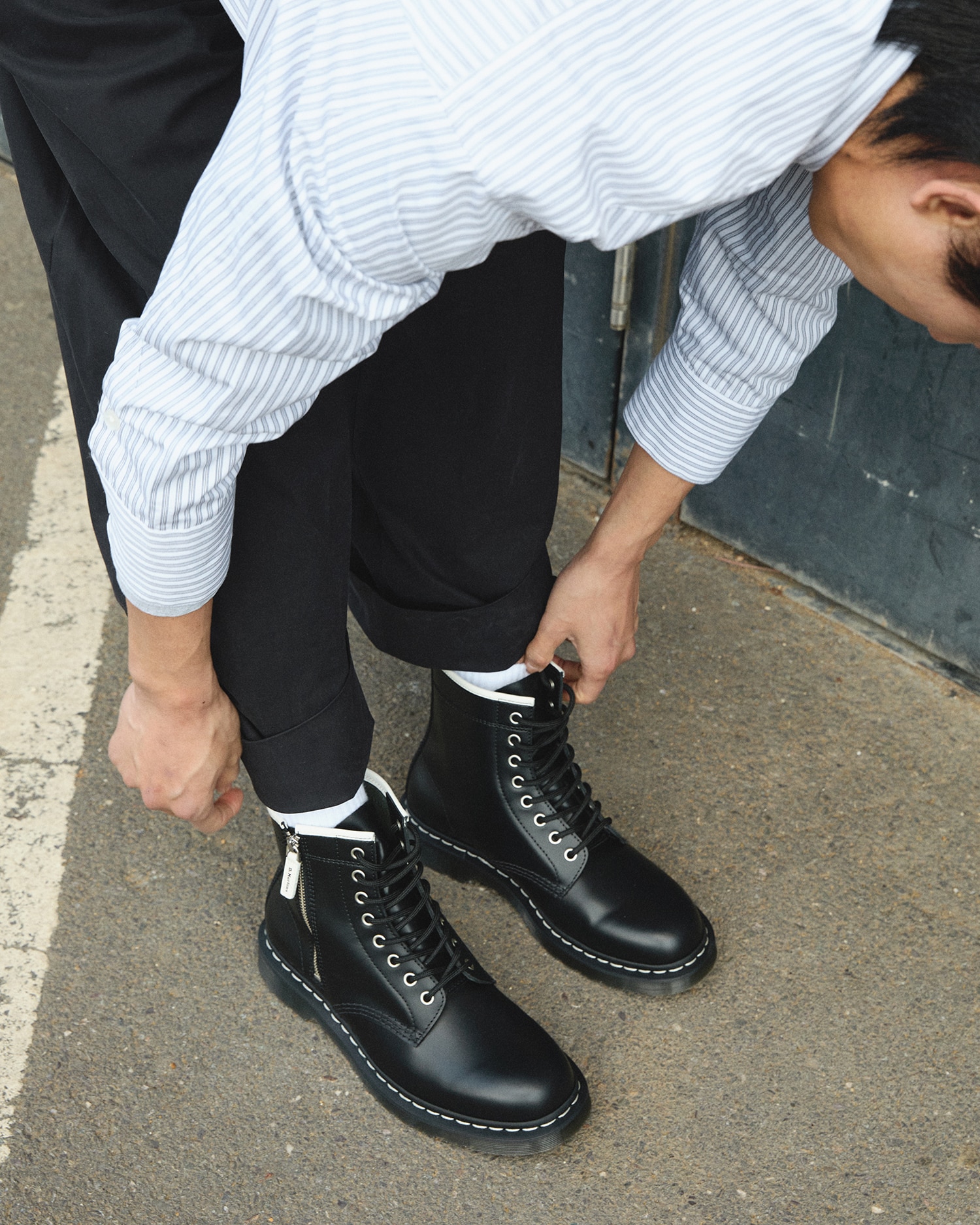 【お買得】 ZIPPED 1460 HDW ブーツ ホール 8 靴