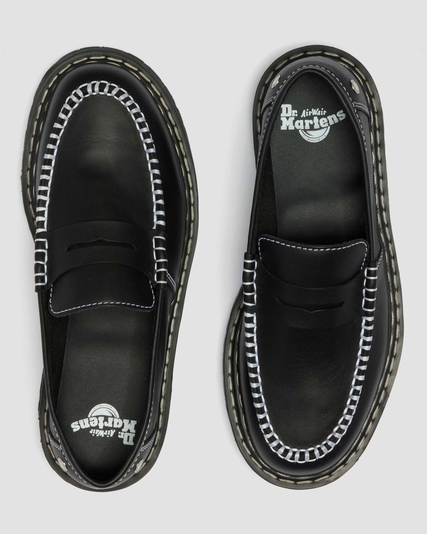 PENTON BEX ホワイトダブルステッチ ローファー シューズ image number 8