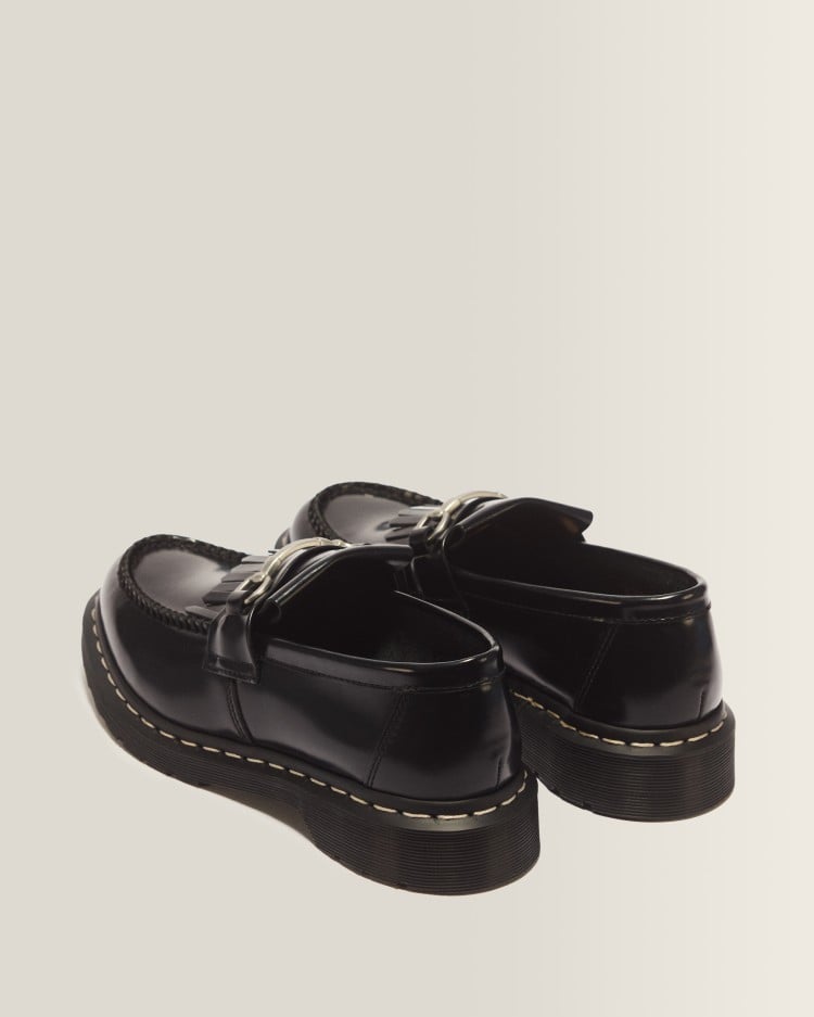 ADRIAN SNAFFLE グレーステッチ タッセル ローファー image number 4