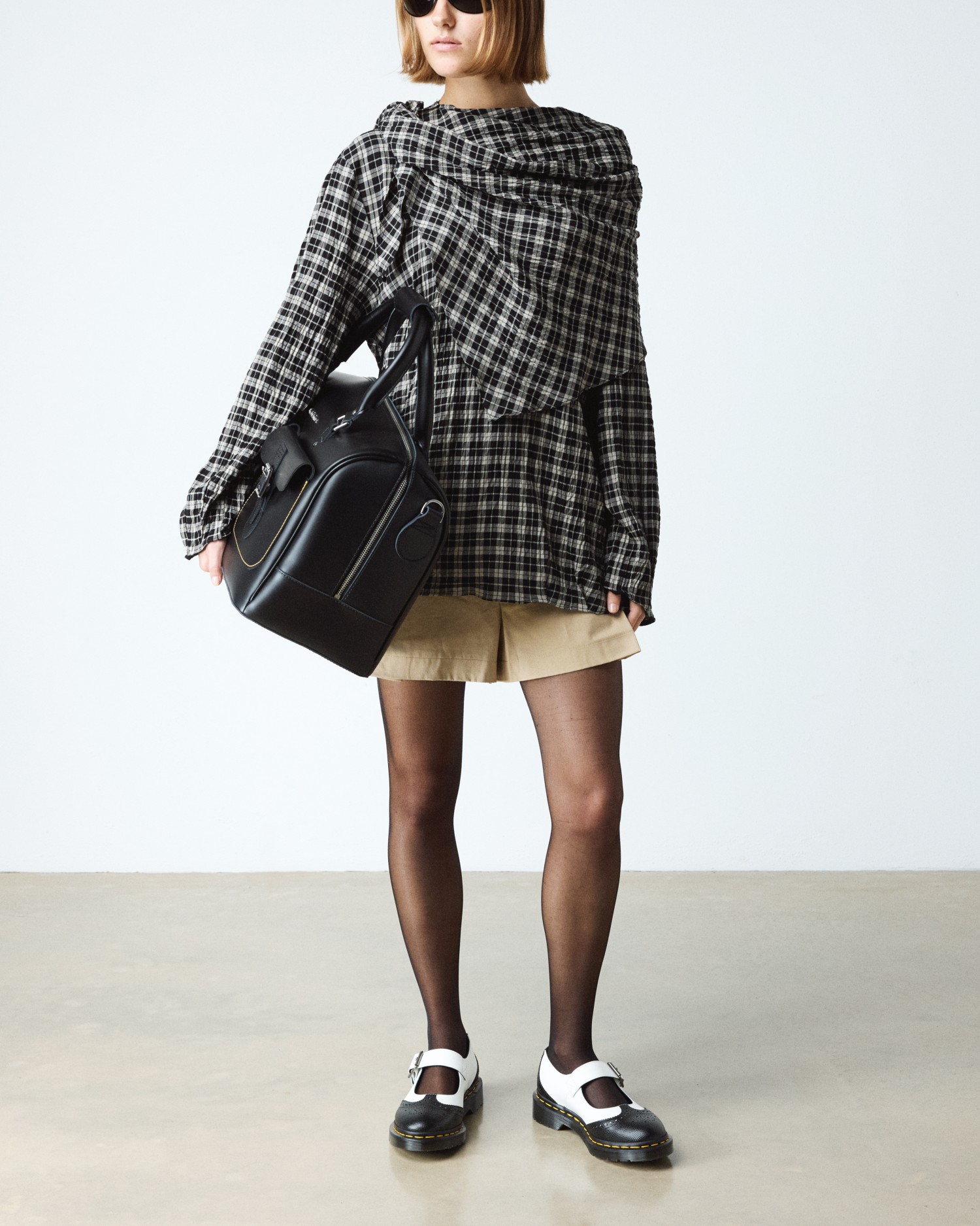 MARY JANE ブラックホワイト メリージェーン シューズ image number 1