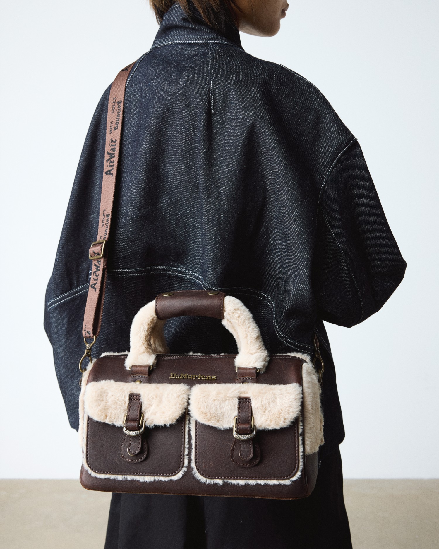 トップ ハンドル バッグ(DARK BROWN+NATURAL, FREE) image number 2