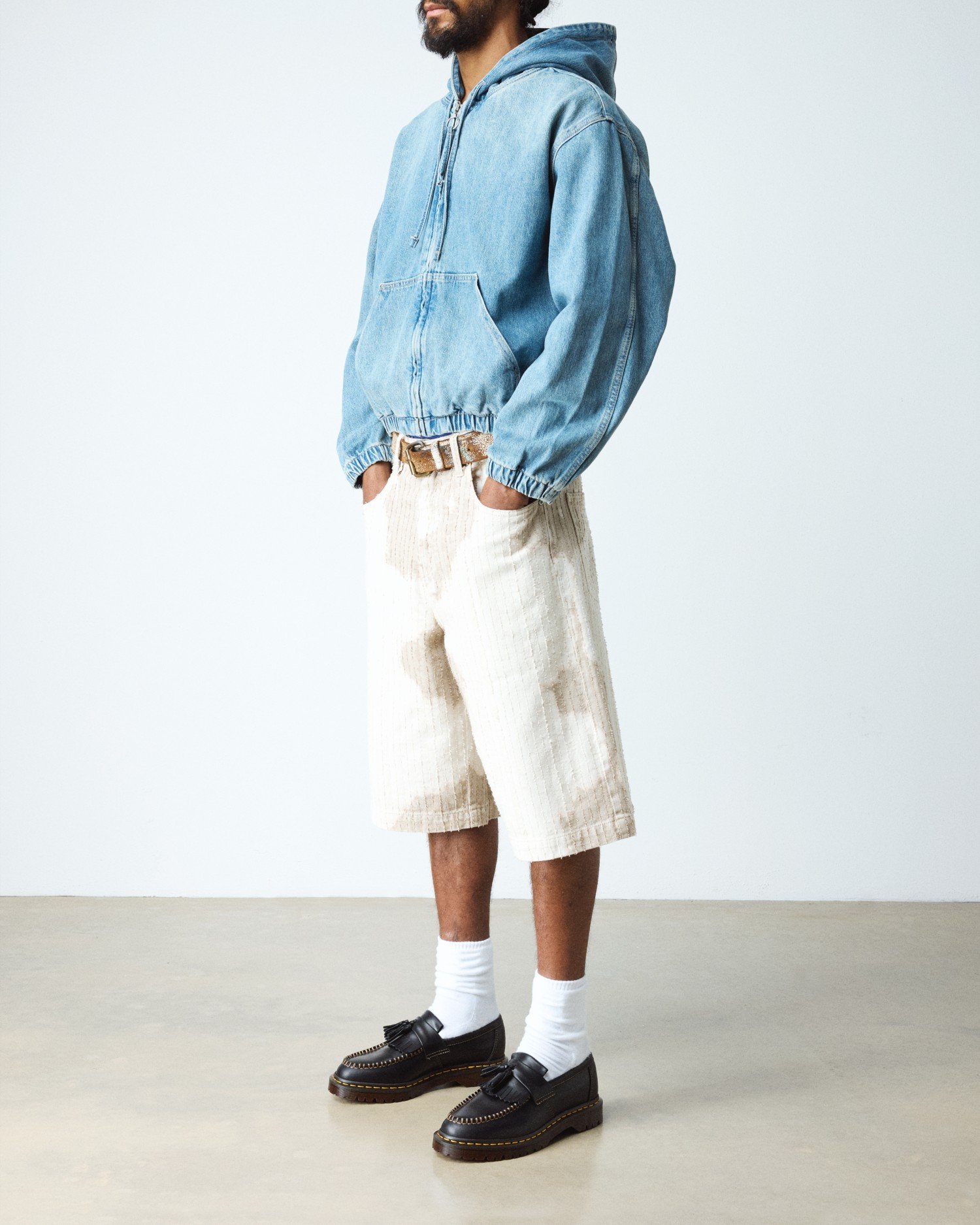 ADRIAN BEN タッセル ローファー image number 1