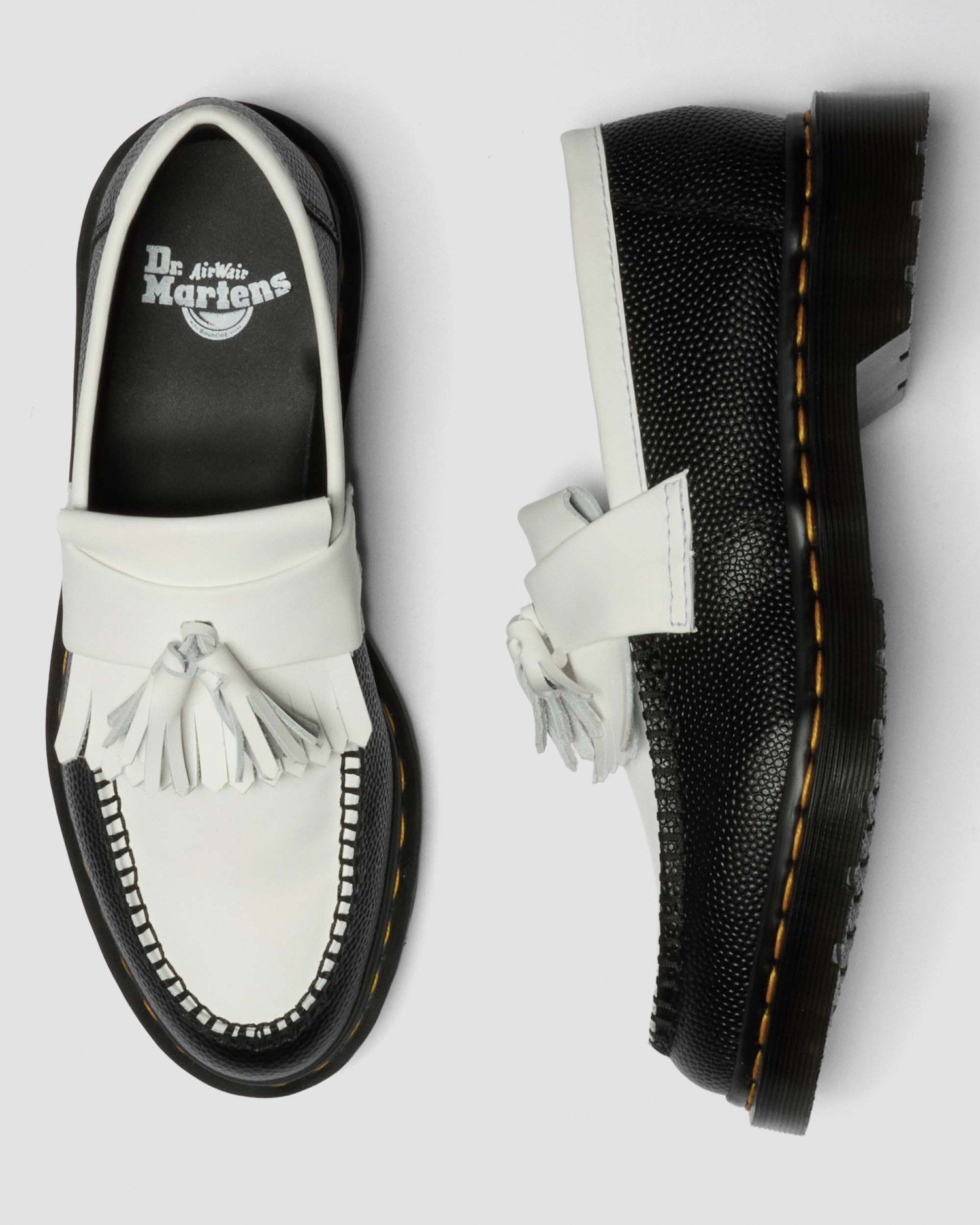 ADRIAN ブラックホワイト ローファー シューズ image number 8