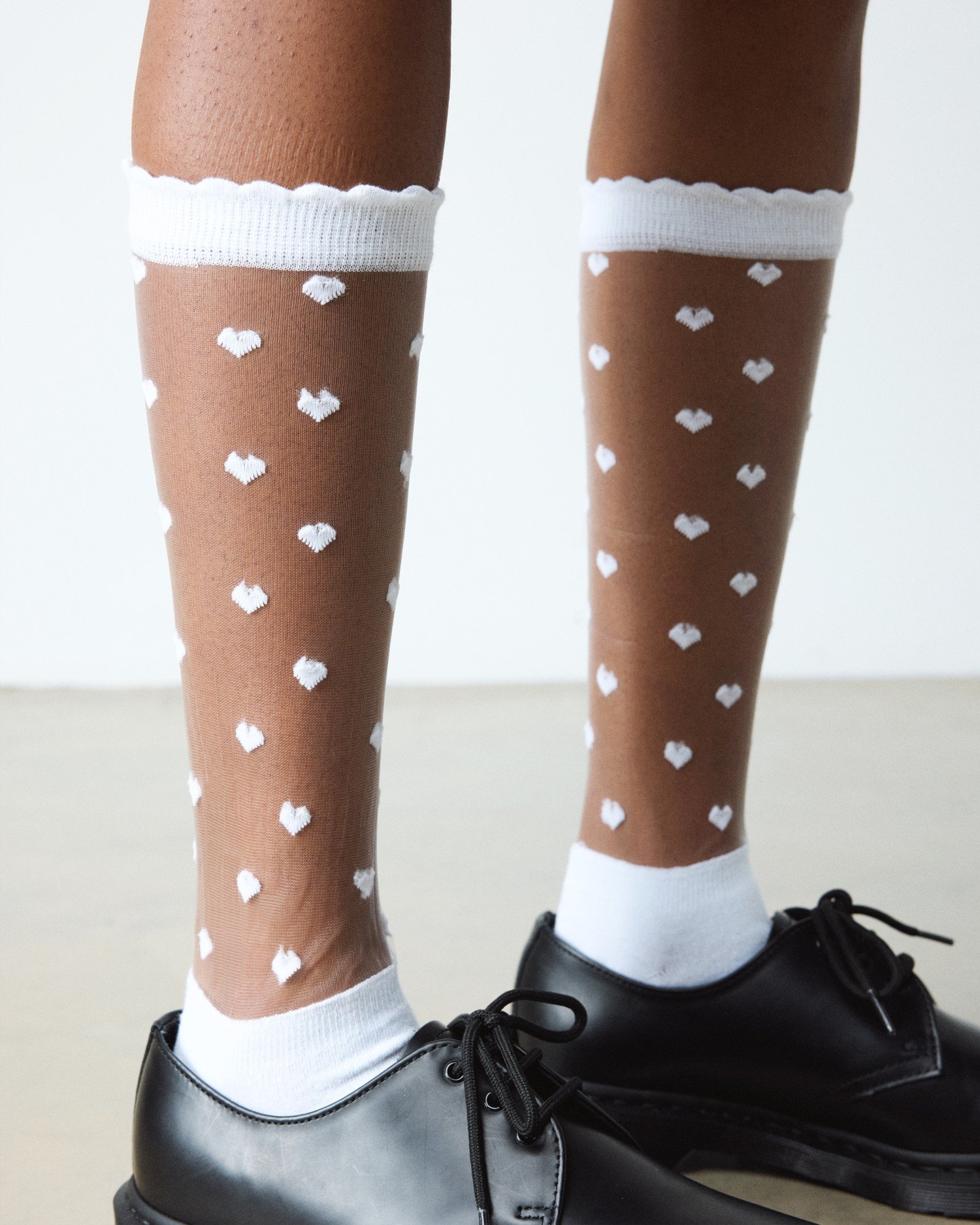 ショート ハート メッシュ ソックス image number 1