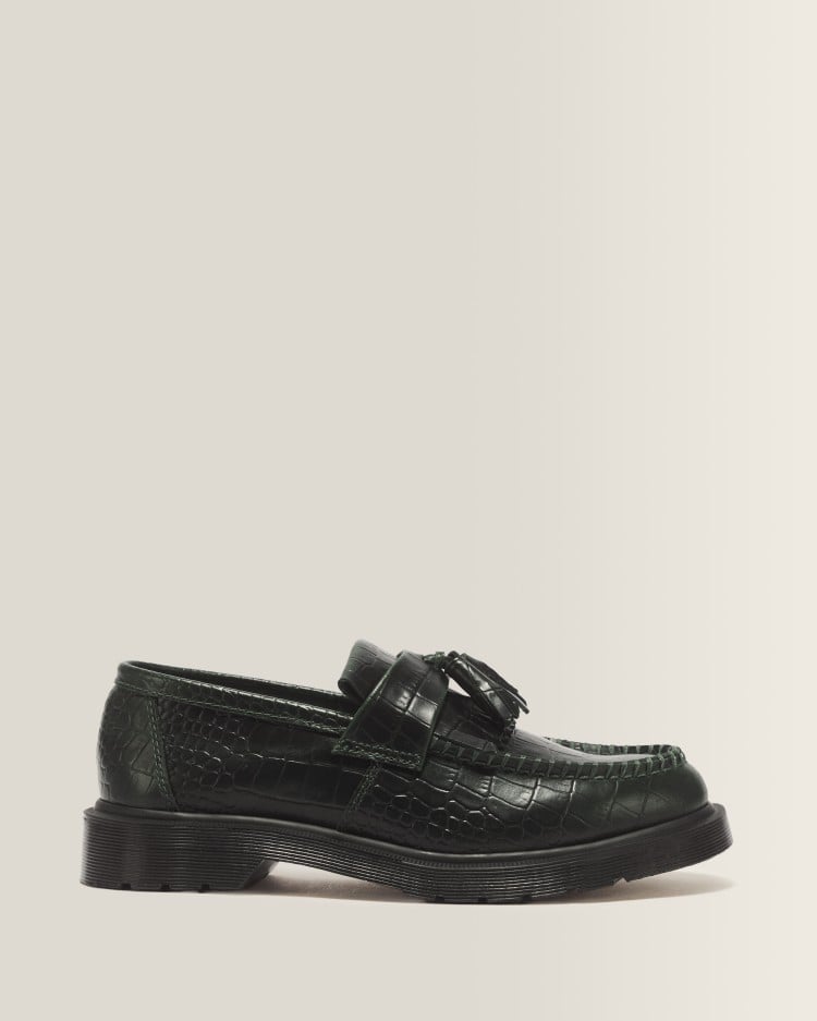 ADRIAN CROC タッセル ローファー