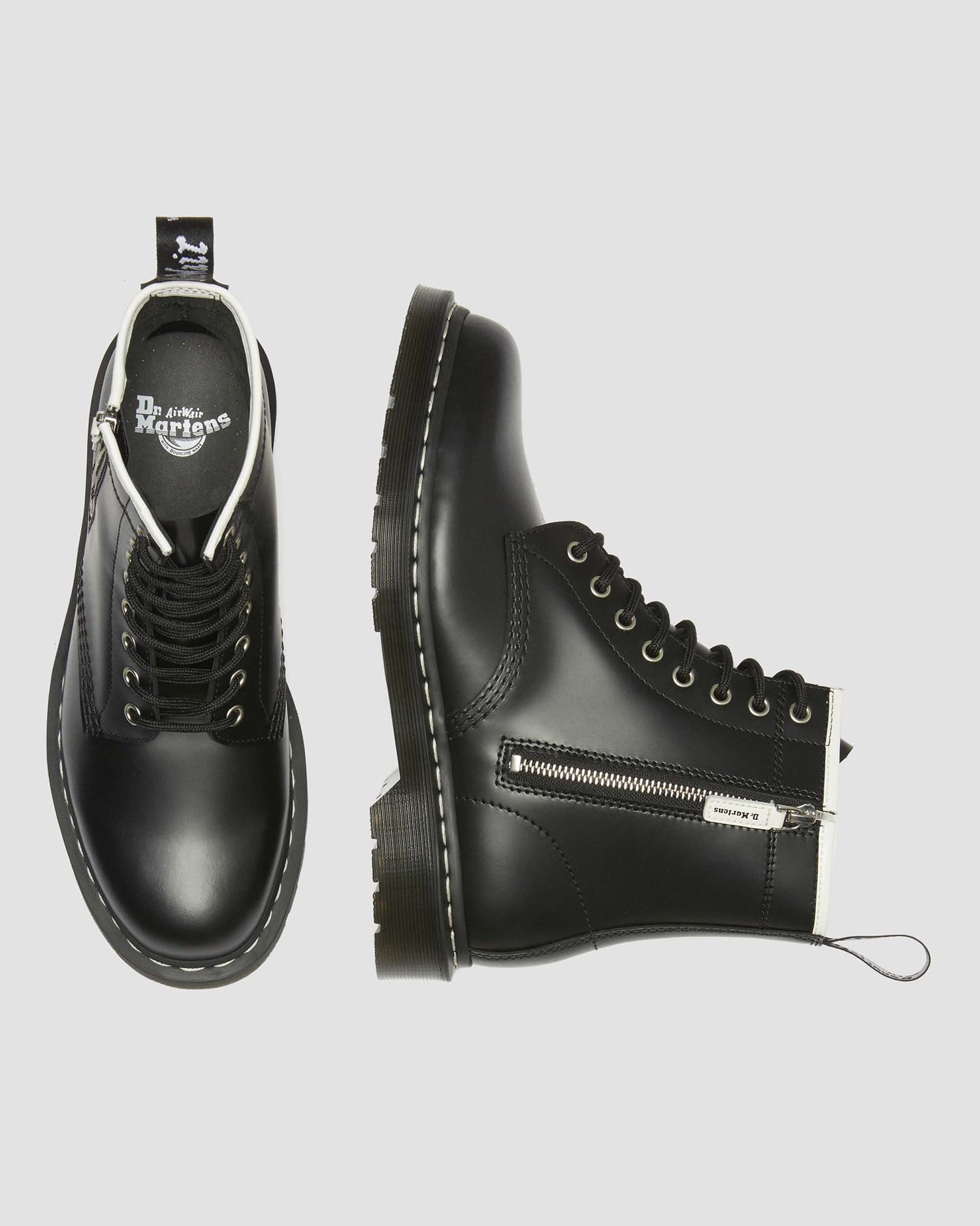 【日本限定】1460 ZIPPED HDW 8 ホール ブーツ(BLACK, 22cm（UK3）)