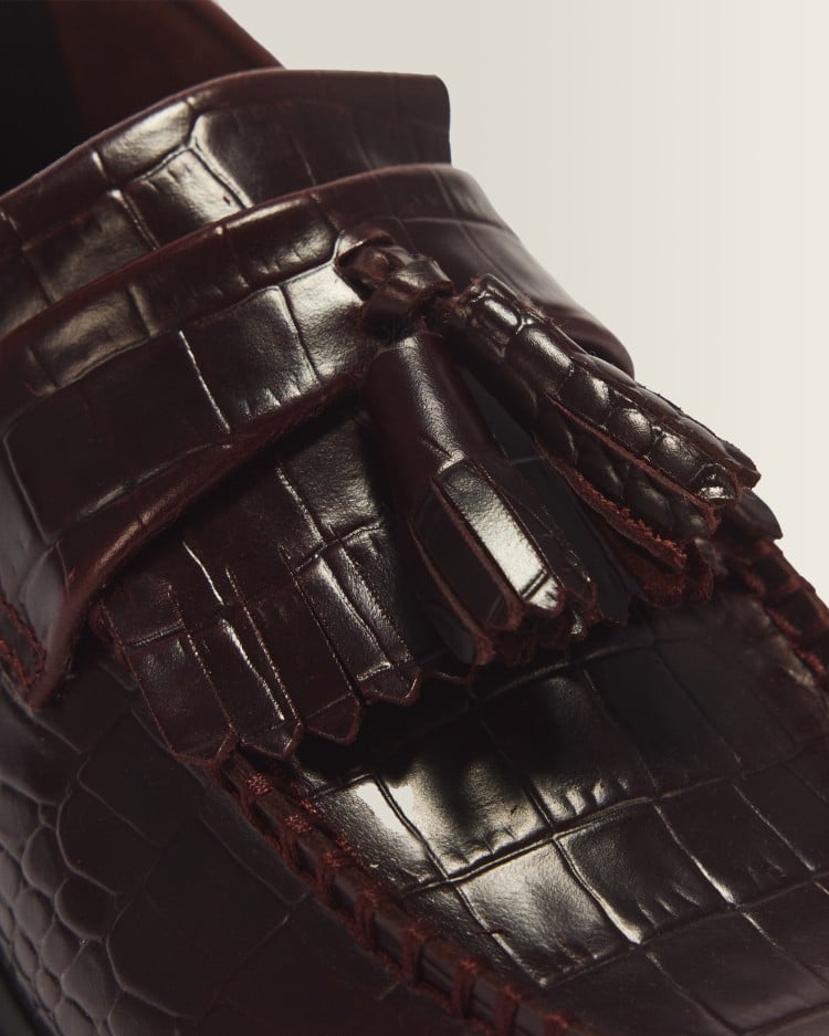 ADRIAN CROC タッセル ローファー image number 2