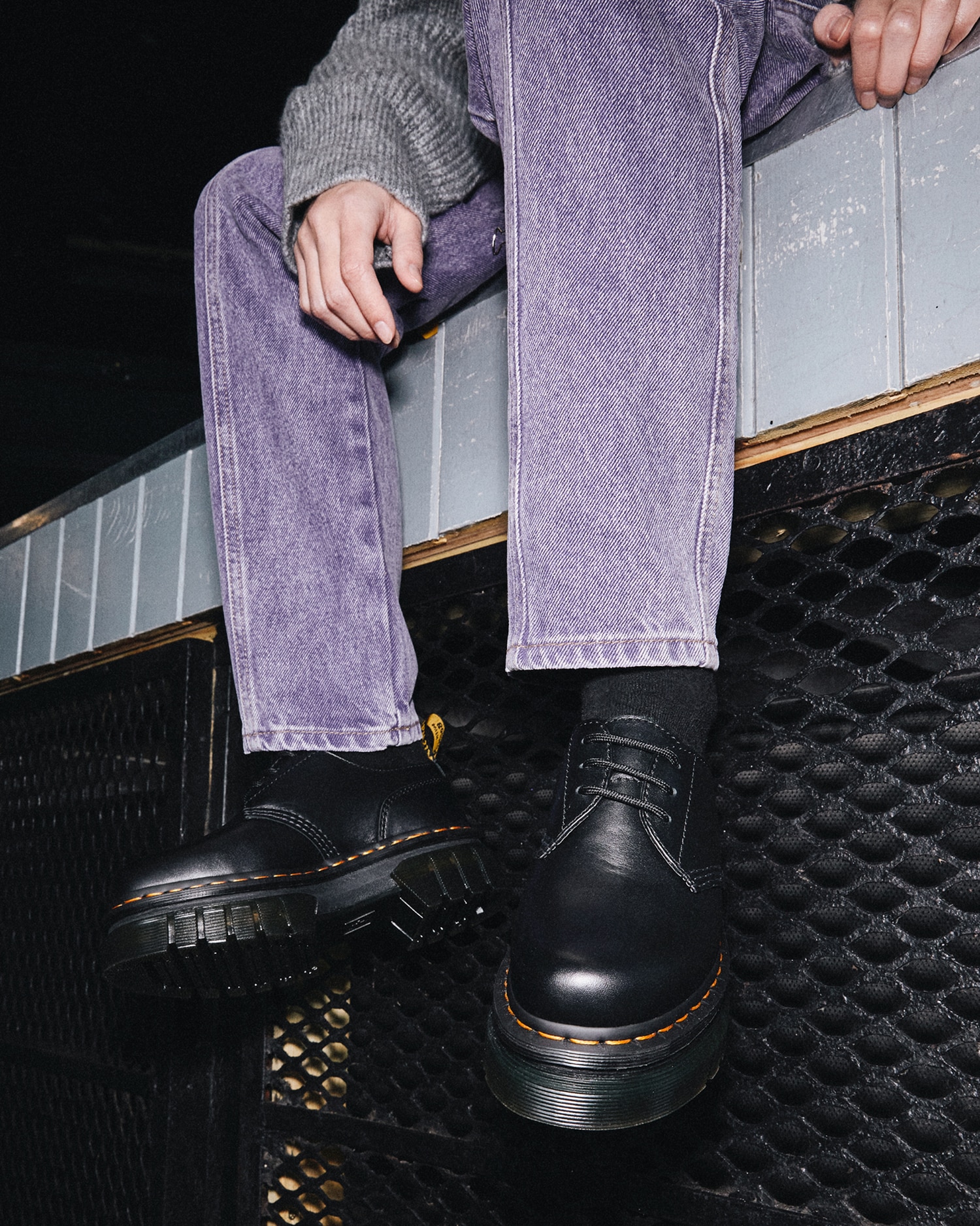 AUDRICK 3 ホール シューズ(BLACK, 22cm（UK3）)
