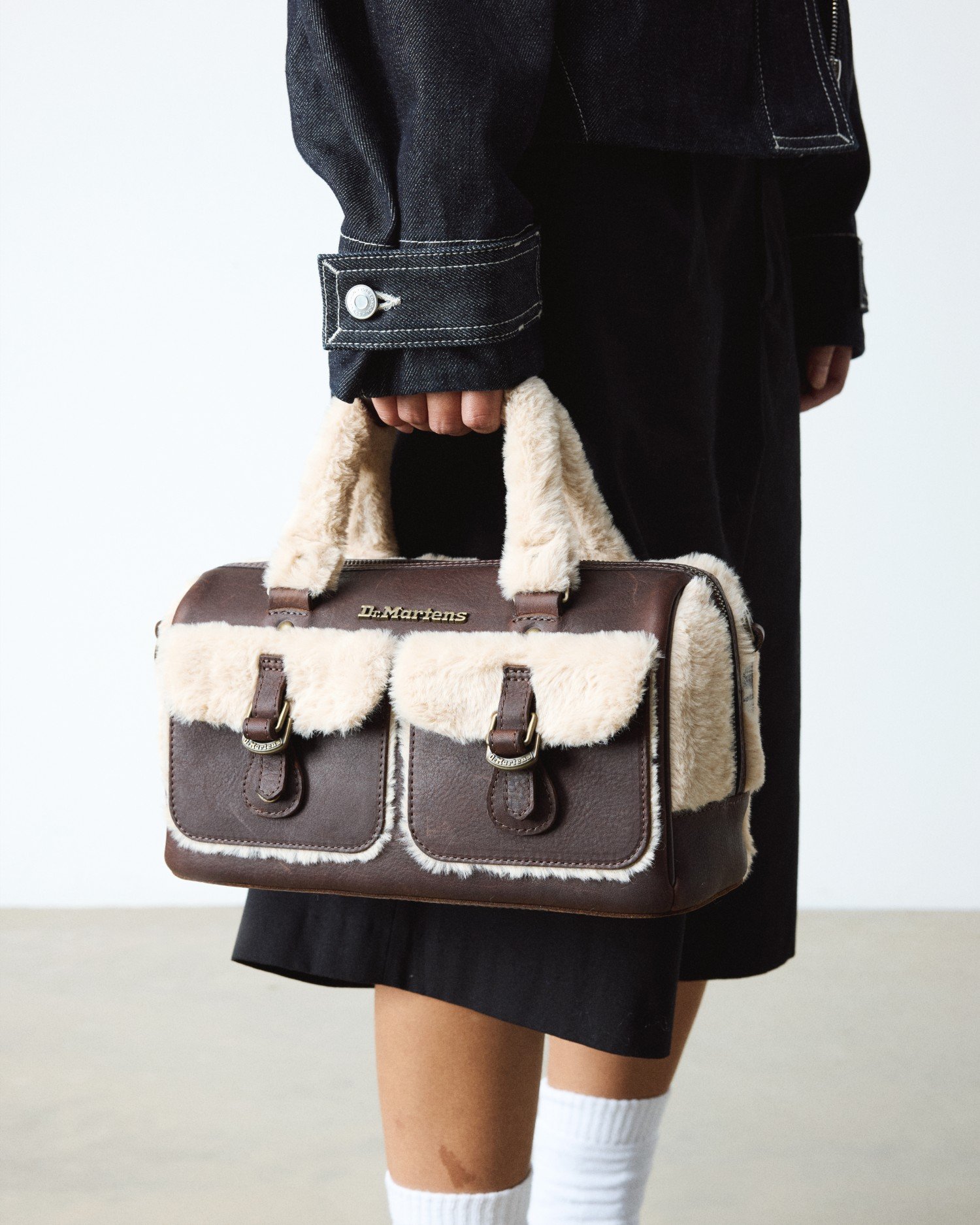 トップ ハンドル バッグ(DARK BROWN+NATURAL, FREE) image number 1