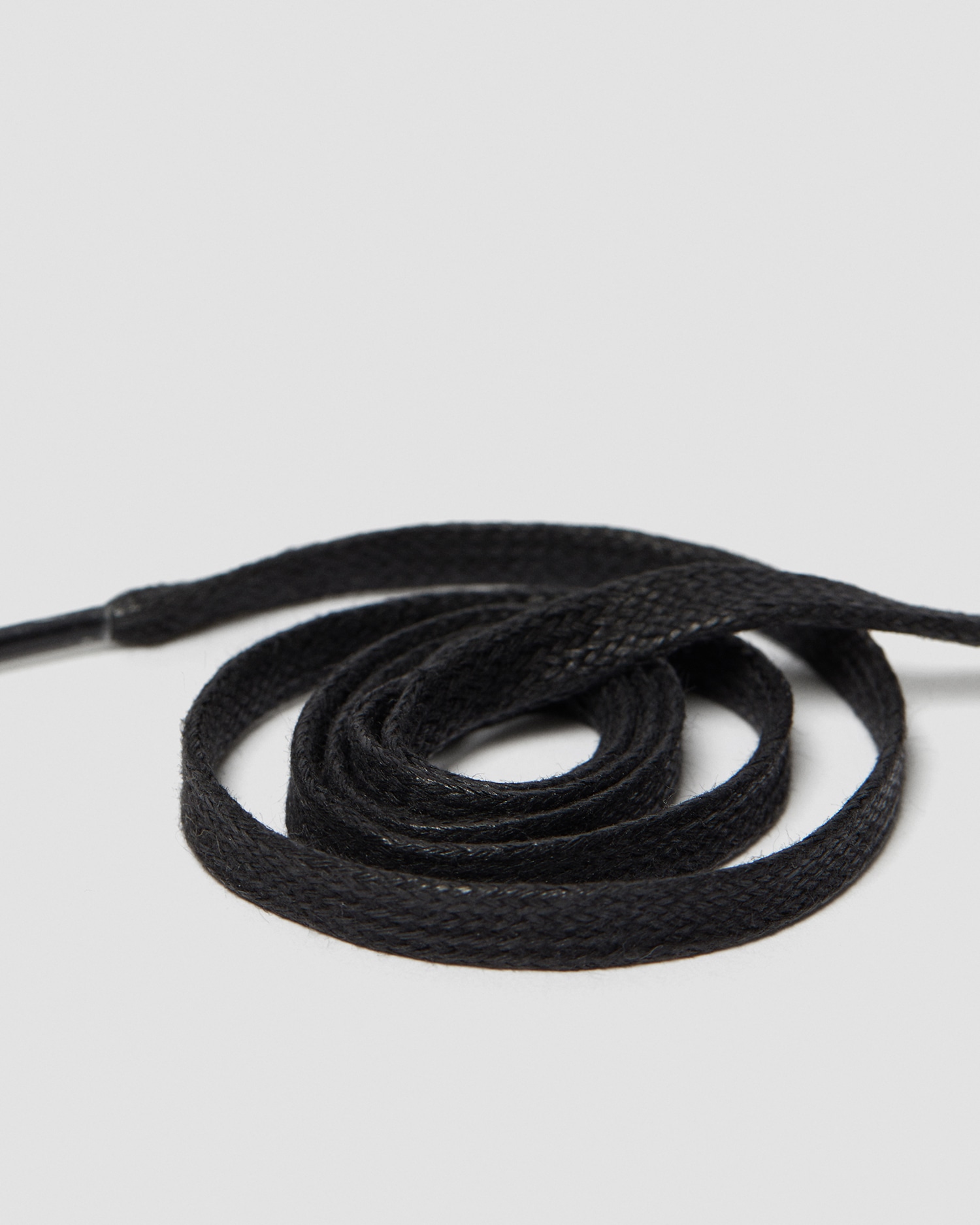 65cm ブラック ワックス シューレース(BLACK, FREE) image number 1