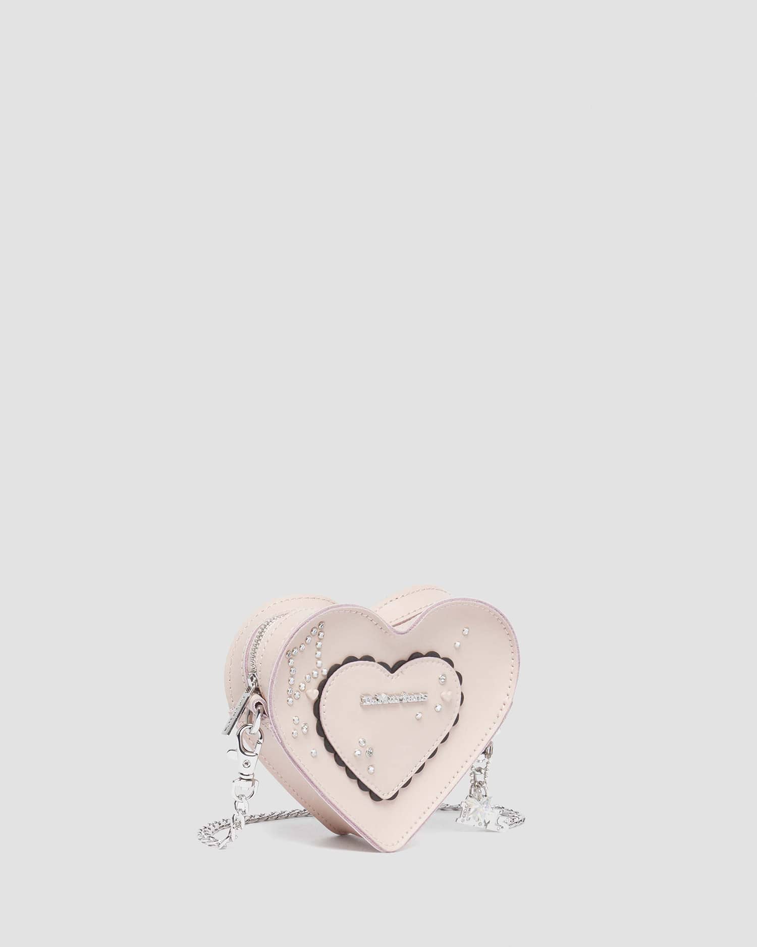 マイクロ ハート バッグ(POWDER PINK+BLACK, FREE) image number 6